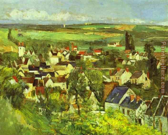 View of Auvers painting - Paul Cezanne View of Auvers art painting